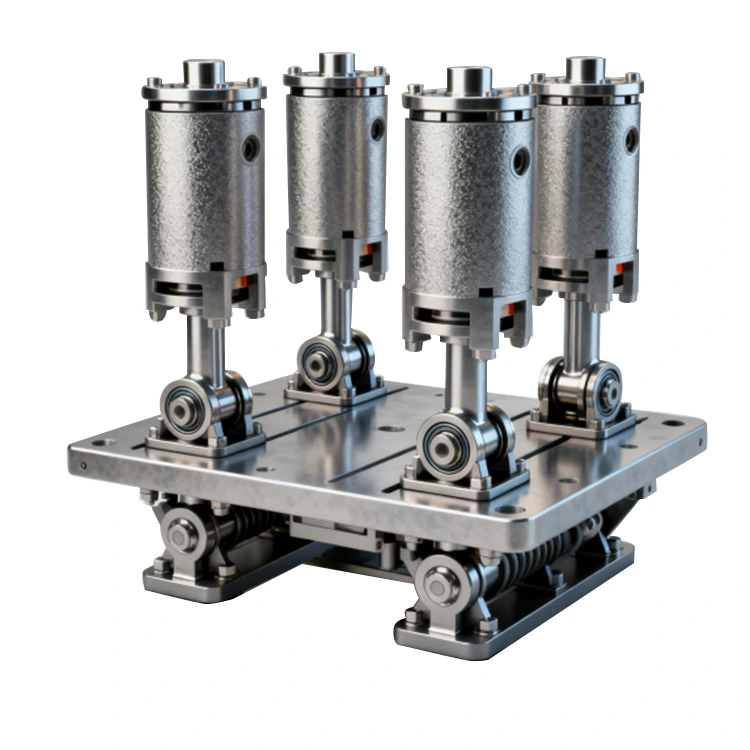 Four-Cylinder Rod-Type Vibration Mechanism